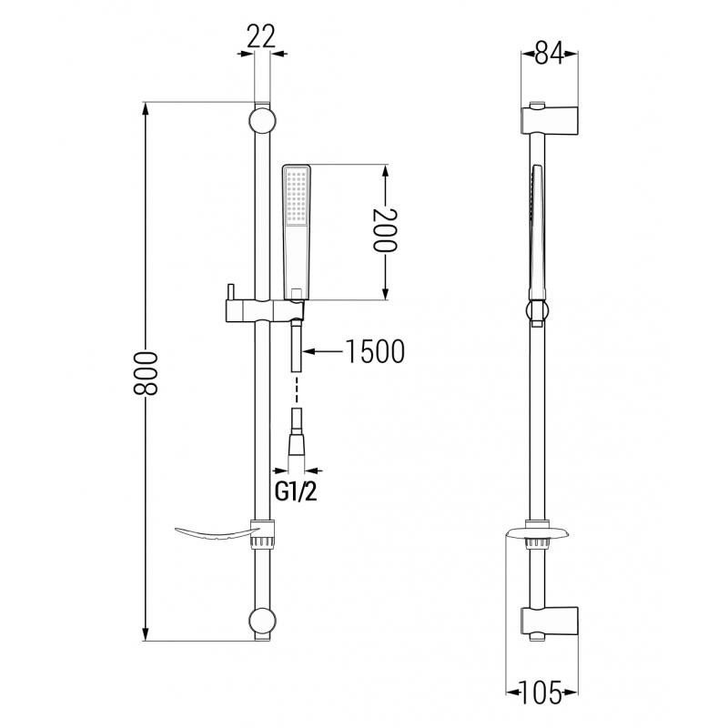 Mexen Axel DF72 vanový set, černý - 73803DF72-70