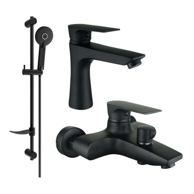 Mexen Axel DF40 koupelnová sada, černá - 73803DF40-70