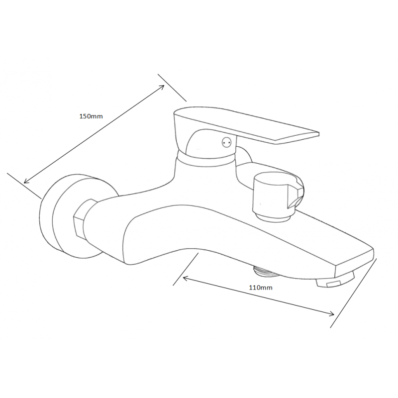 Mexen Axel DB40 vanová sada, chrom - 73803DB40-00
