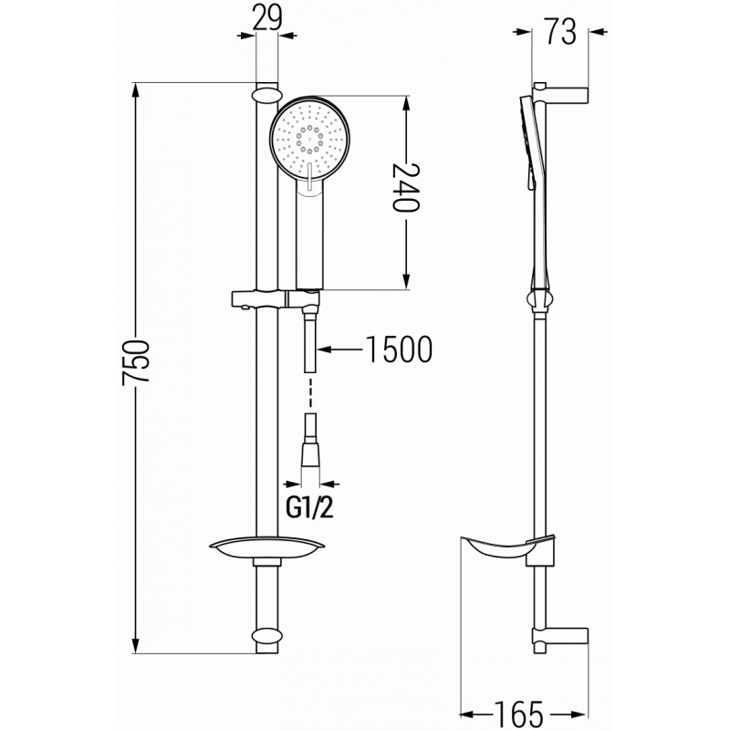 Mexen Axel DB40 vana set, chrom - 73803DB40-00