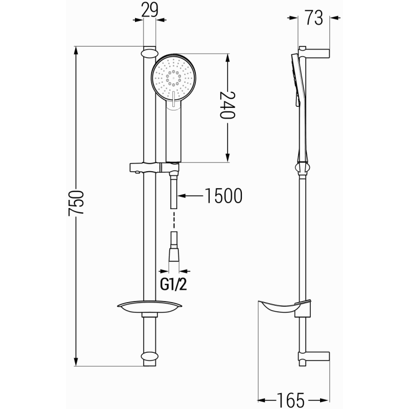 Mexen Axel DB40 vanová sada, chrom - 73803DB40-00
