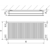 Mexen CH30 Hygiene radiátor deskový 300 x 400 mm, boční připojení, 349 W, antracit - W430H-030-040-66