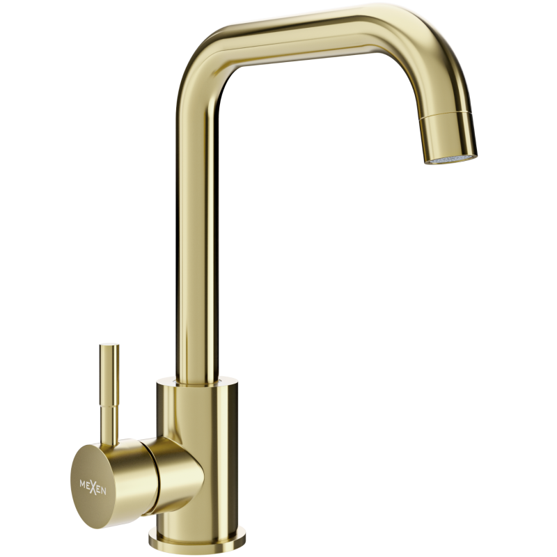 Mexen Modena kuchyňská baterie, zlatá kartáčovaná - 671900-55
