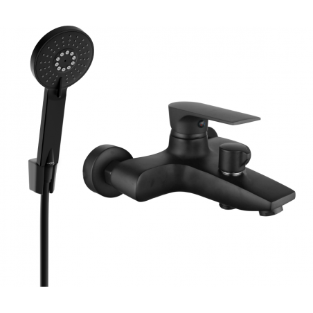Mexen Axel R40 baterie vanová s sada sprchovou, černá - 7383R40-70