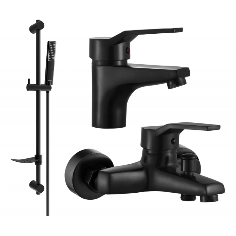 Mexen Caro DF72 koupelnová sada, černá - 746603DF72-70