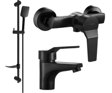 Mexen Caro DF62 sprchová sada, černá - 746604DF62-70