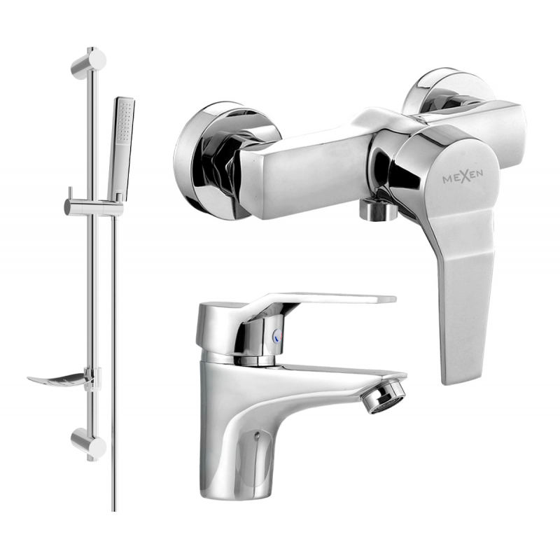 Mexen Caro DF72 sprchová sada, chrom - 746604DF72-00