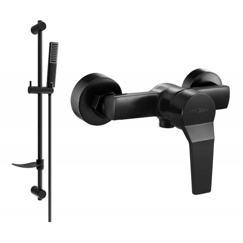 Mexen Caro DF72 sprchová baterie se sprchovým setem, černá - 74664DF72-70