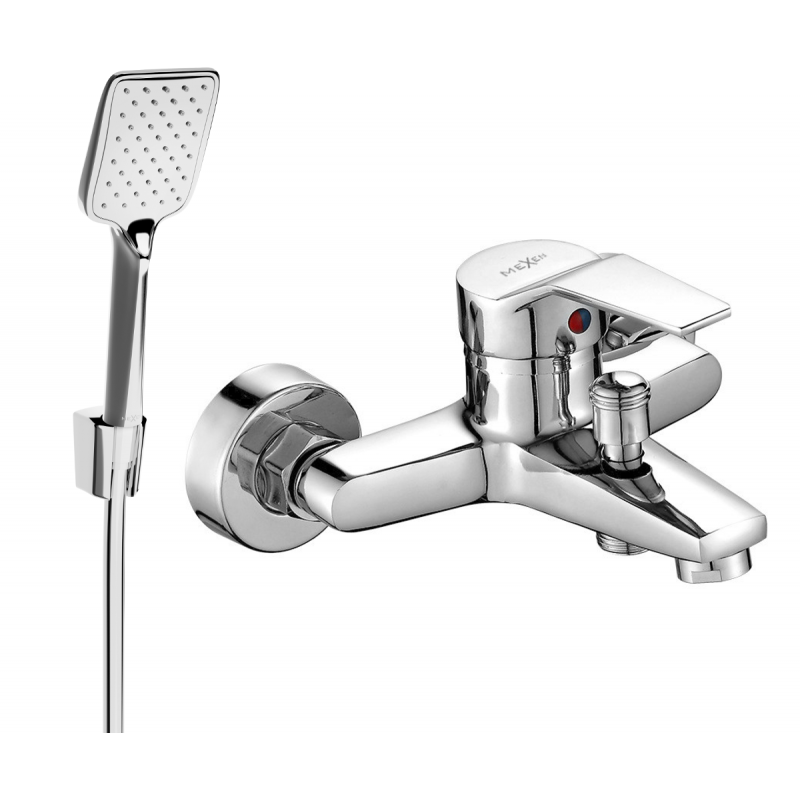 Mexen Caro R62 vanová baterie se sprchovou sadou, chrom - 74663R62-00