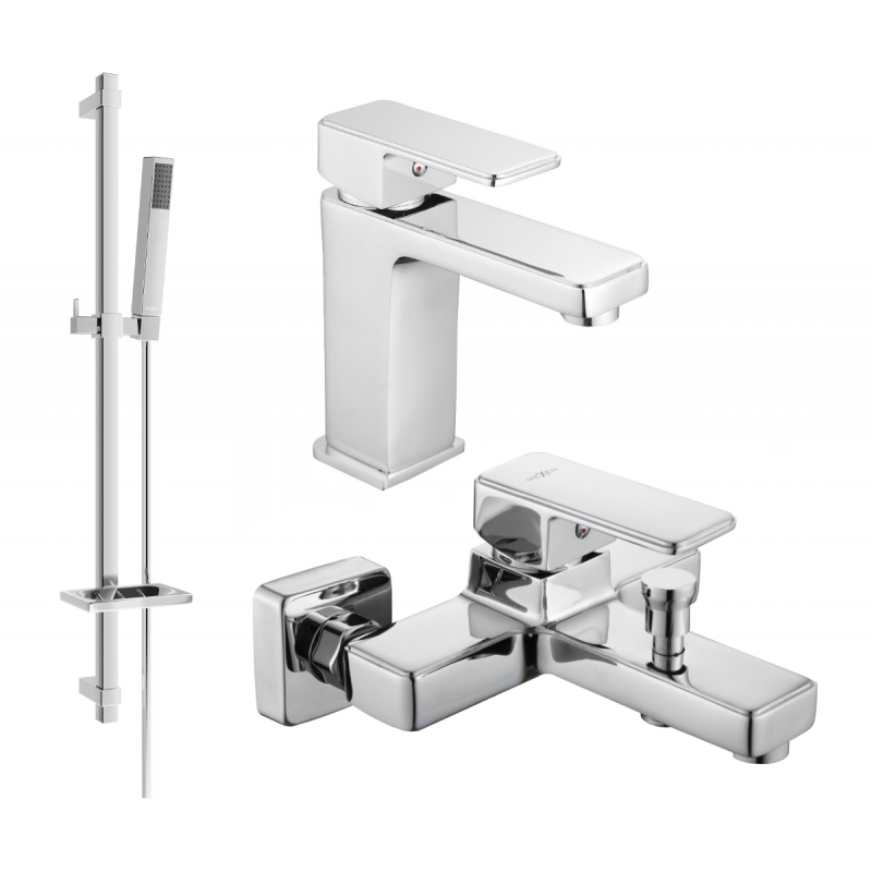 Mexen Cetus DQ77 koupelnový set, chrom - 744303DQ77-00