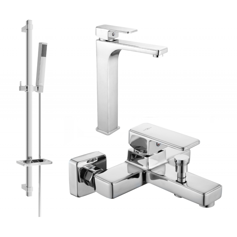 Mexen Cetus DQ77 koupelnová sada, chrom - 744313DQ77-00
