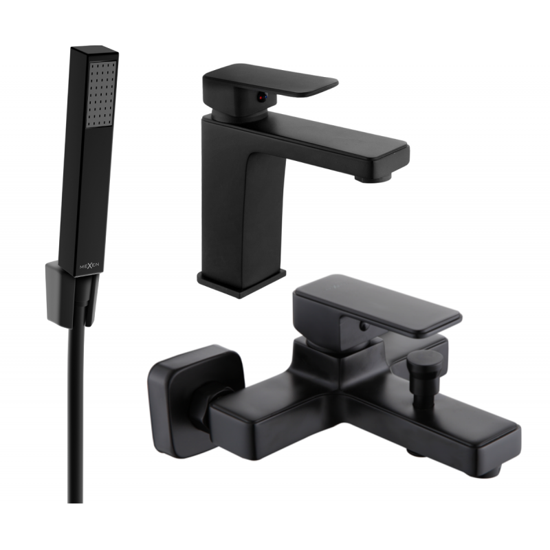 Mexen Cetus R77 koupelnová sada, černá - 744303R77-70