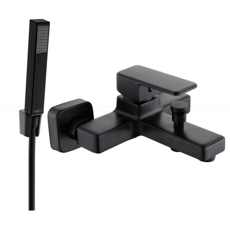 Mexen Cetus R77 baterie vanová se sprchovou soupravou, černá - 74433R77-70