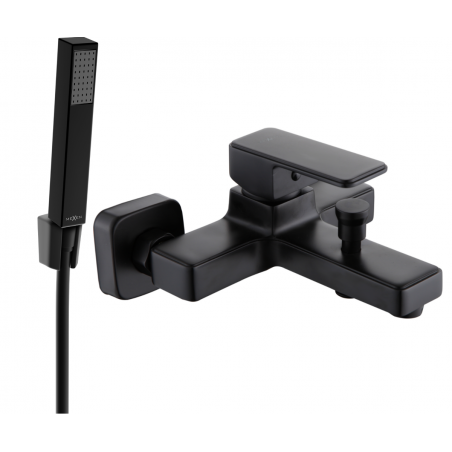 Mexen Cetus R77 baterie vanová se sprchovou soupravou, černá - 74433R77-70
