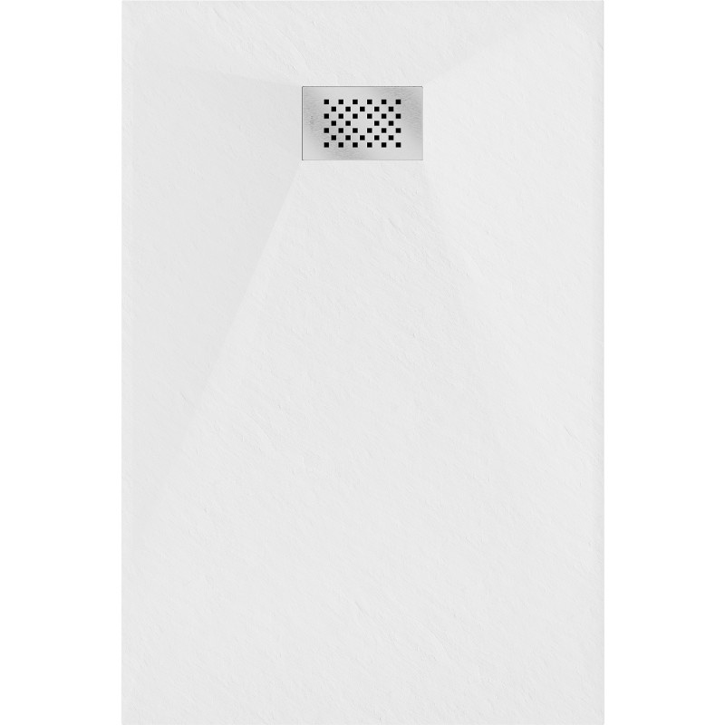 Mexen Hugo obdélníkový sprchový kout SMC 80 x 70 cm, bílý, krytka inox - 42107080-X