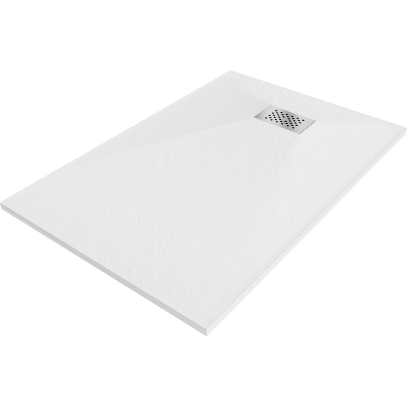 Mexen Hugo obdélníkový sprchový kout SMC 80 x 70 cm, bílý, krytka inox - 42107080-X