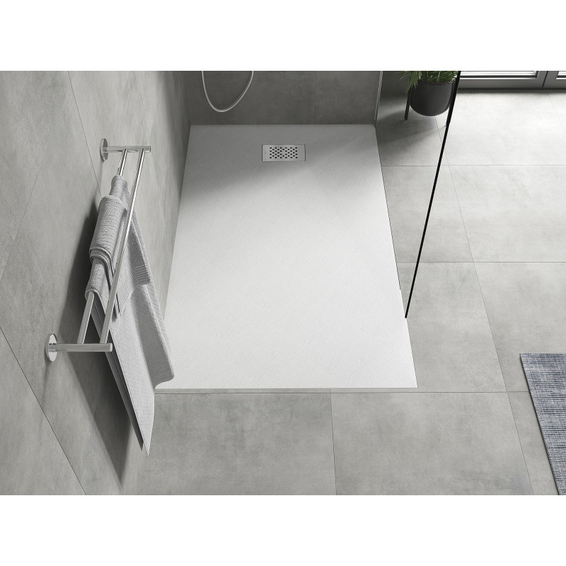 Mexen Hugo obdélníkový sprchový kout SMC 150 x 80 cm, bílý, krytka inox - 42108015-X