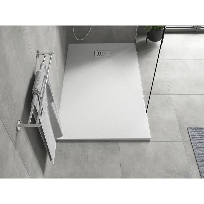 Mexen Hugo obdélníková vanička SMC 150 x 80 cm, bílá, kryt Inox - 42108015-X