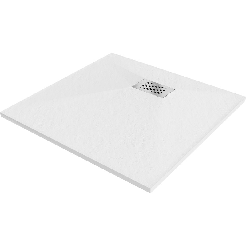 Mexen Hugo čtvercový sprchový kout SMC 80 x 80 cm, bílý, krytka inox - 42108080-X