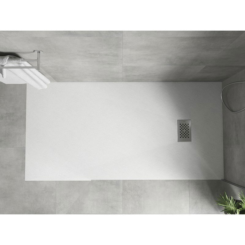 Mexen Hugo obdélníkový sprchový kout SMC 170 x 80 cm, bílý, krytka inox - 42108017-X
