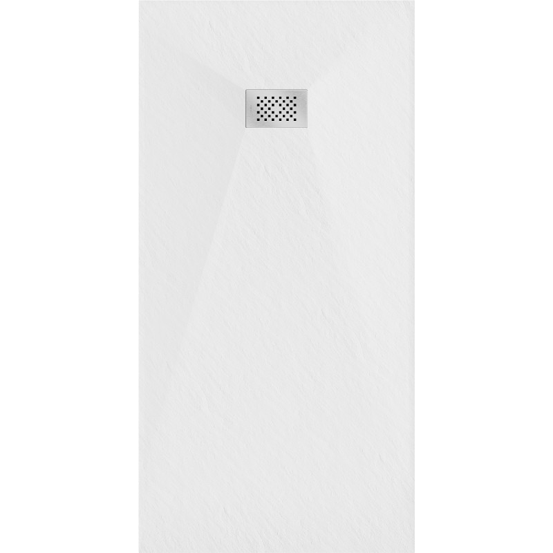 Mexen Hugo obdélníková sprchová vanička SMC 180 x 80 cm, bílá, krytka inox - 42108018-X