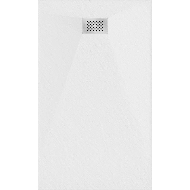 Mexen Hugo obdélníková sprchová vanička SMC 140 x 90 cm, bílá, kryt inox - 42109014-X
