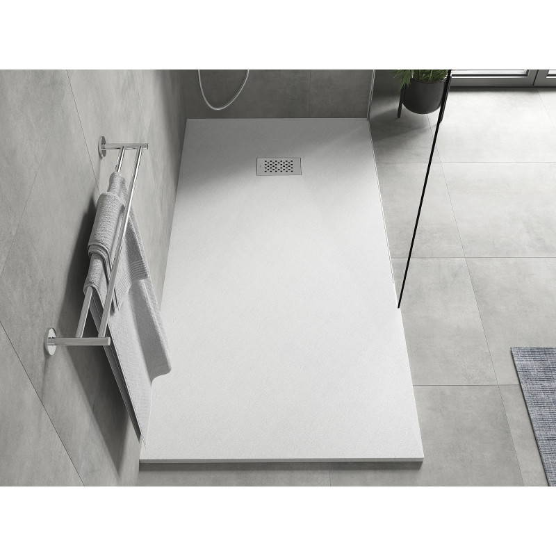 Mexen Hugo obdélníkový sprchový kout SMC 180 x 90 cm, bílý, kryt inox - 42109018-X