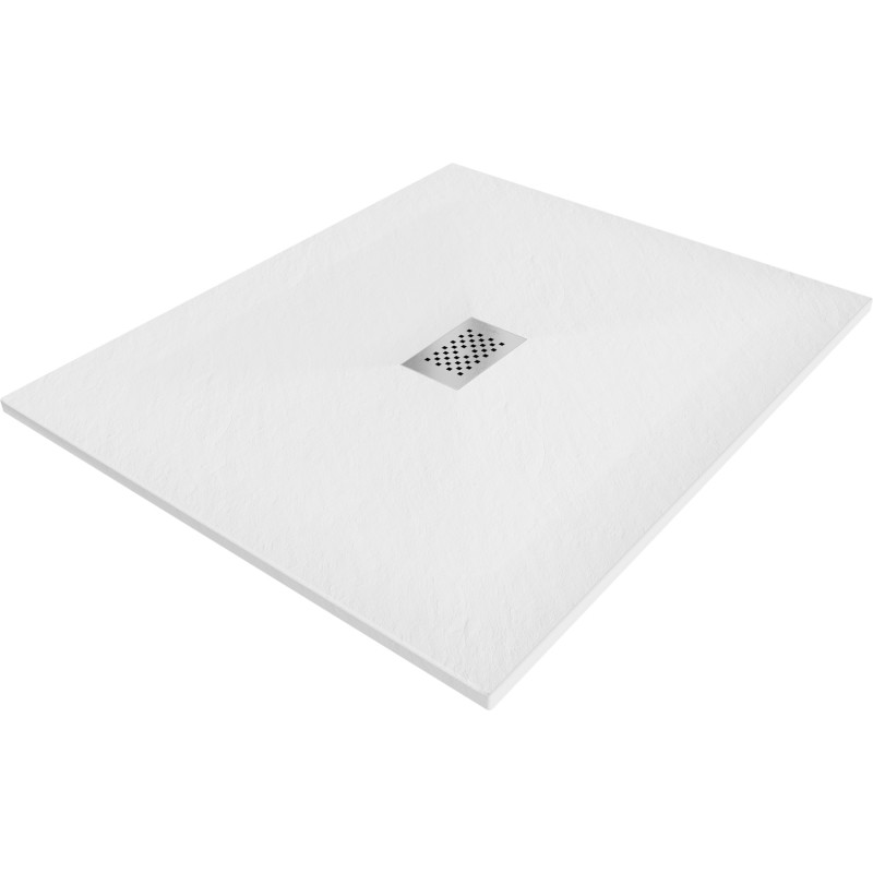Mexen Hugo obdélníková sprchová vanička SMC 120 x 100 cm, bílá, krytka inox - 42101012-X