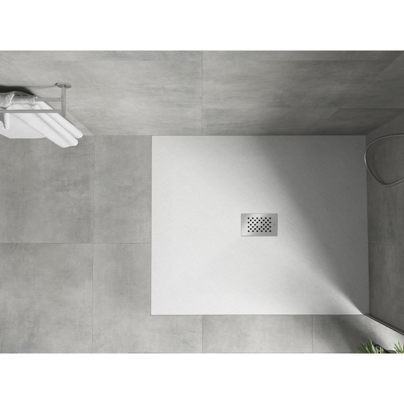 Mexen Hugo obdélníkový sprchový kout SMC 130 x 100 cm, bílý, krytka inox - 42101013-X
