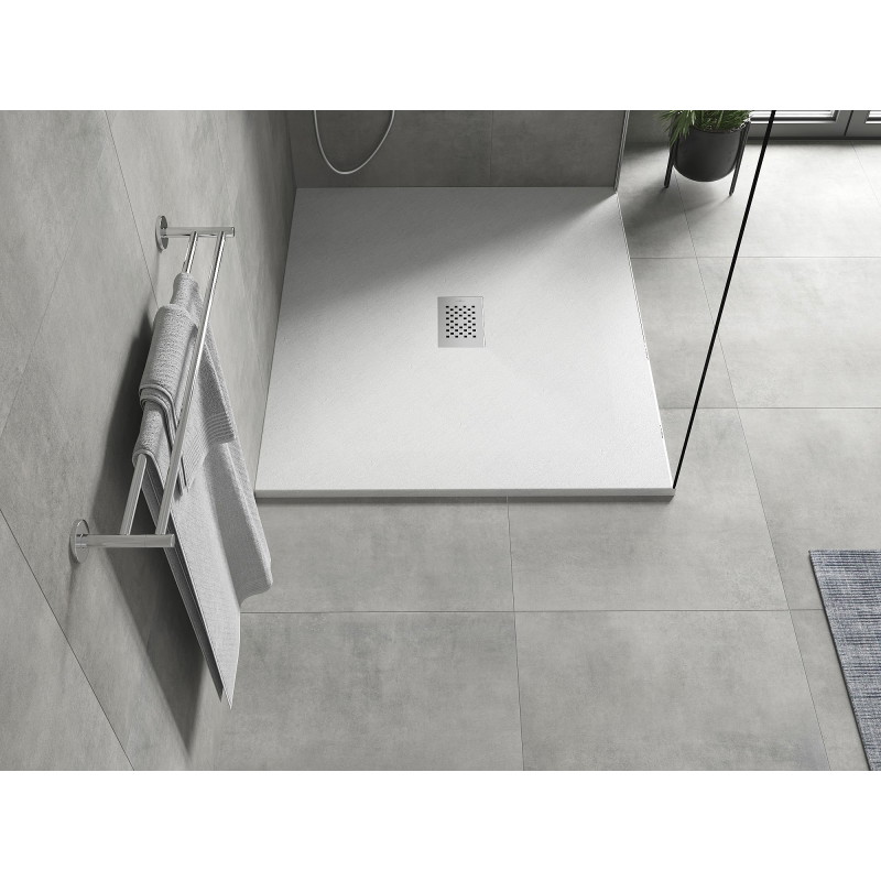 Mexen Hugo obdélníkový sprchový kout SMC 140 x 100 cm, bílý, krytka inox - 42101014-X