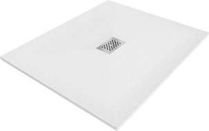 Mexen Hugo obdélníkový sprchový kout SMC 130 x 100 cm, bílý, kryt Inox - 42101013-X