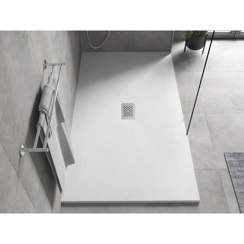 Mexen Hugo obdélníkový sprchový kout SMC 160 x 100 cm, bílý, kryt inox - 42101016-X