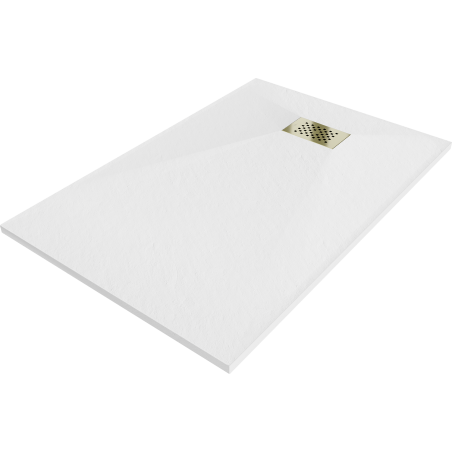 Mexen Hugo obdélníkový sprchový kout SMC 120 x 70 cm, bílý, zlatý kryt - 42107012-G