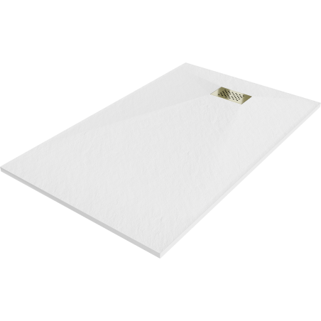 Mexen Hugo obdélníkový sprchový kout SMC 150 x 80 cm, bílý, maska zlatá - 42108015-G