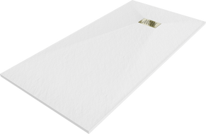 Mexen Hugo obdélníkový sprchový kout SMC 180 x 80 cm, bílý, krytka zlatá - 42108018-G