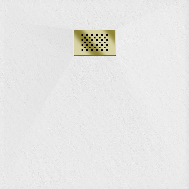 Mexen Hugo čtvercový sprchový kout SMC 90 x 90 cm, bílý, zlatá krytka - 42109090-G
