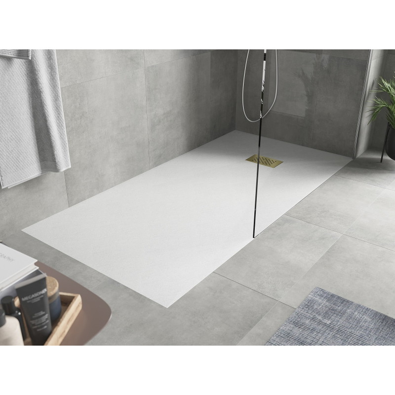 Mexen Hugo obdélníkový sprchový kout SMC 170 x 90 cm, bílý, krytka zlatá - 42109017-G