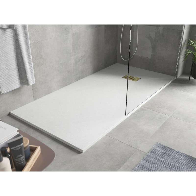 Mexen Hugo obdélníkový sprchový kout SMC 170 x 90 cm, bílý, krytka zlatá - 42109017-G
