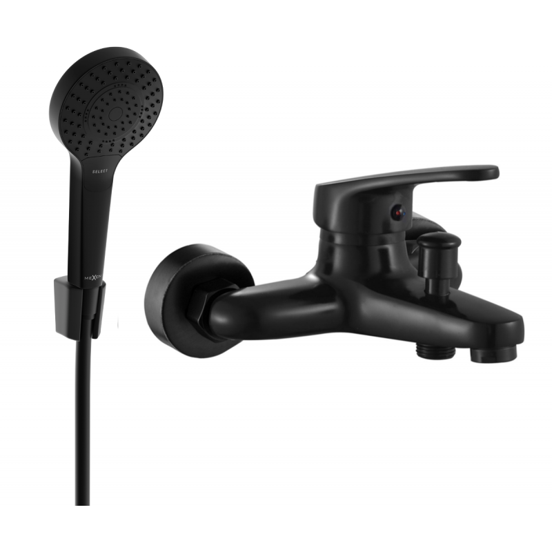 Mexen Erica R05 vanová baterie se sprchovou sadou, černá - 74643R05-70
