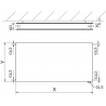 Mexen CVHF20 Hygiene Flat deskový radiátor 400 x 1500 mm, spodní připojení, 1079 W, antracit - W620HF-040-150-66
