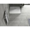 Mexen Hugo čtvercová sprchová vanička SMC 90 x 90 cm, bílá, kryt inox - 42109090-X