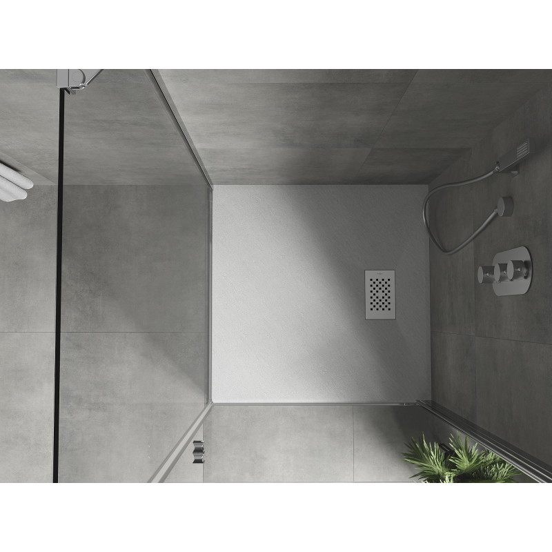 Mexen Hugo sprchová vanička čtvercová SMC 90 x 90 cm, bílá, kryt bílý - 42109090-W