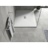 Mexen Hugo obdélníková sprchová vanička SMC 110 x 100 cm, bílá, kryt inox - 42101011-X