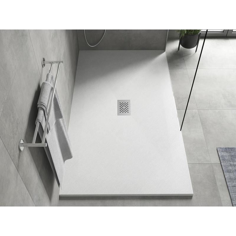 Mexen Hugo obdélníkový sprchový kout SMC 150 x 100 cm, bílý, krytka inox - 42101015-X