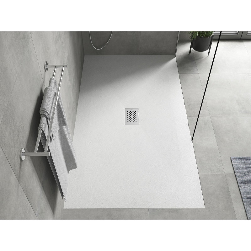 Mexen Hugo obdélníkový sprchový kout SMC 150 x 100 cm, bílý, krytka inox - 42101015-X