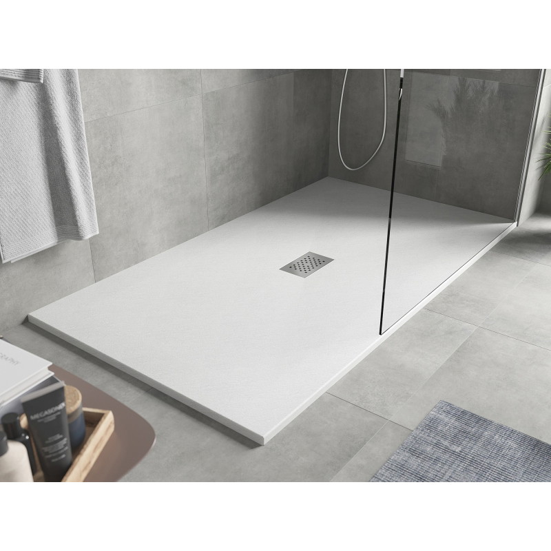 Mexen Hugo obdélníkový sprchový kout SMC 160 x 100 cm, bílý, kryt inox - 42101016-X