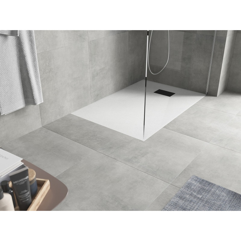 Mexen Hugo obdélníkový sprchový kout SMC 110 x 70 cm, bílý, černý kryt - 42107011-B