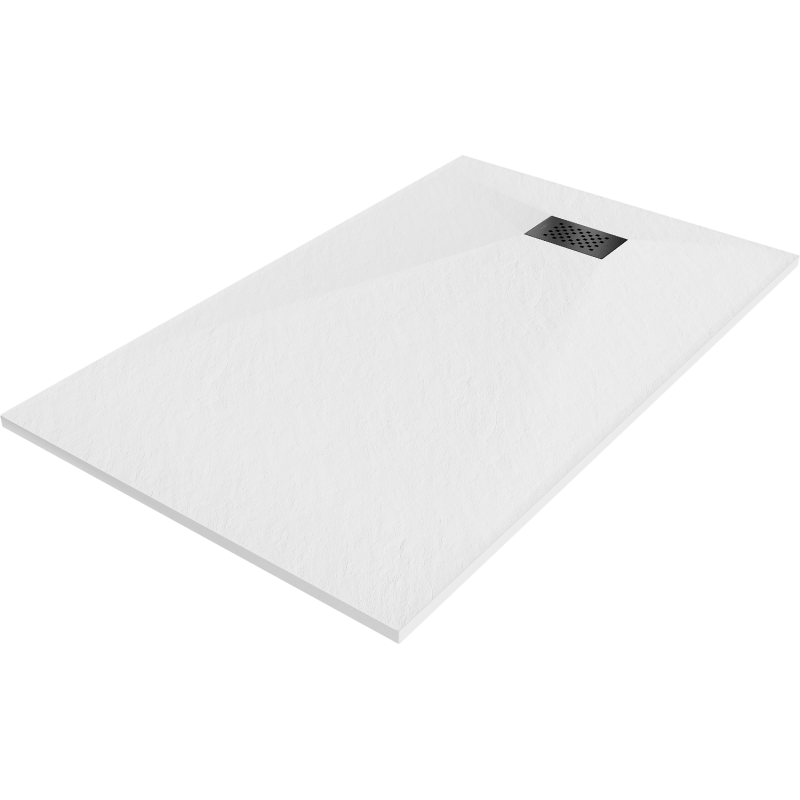 Mexen Hugo obdélníková vanička SMC 160 x 80 cm, bílá, černý kryt - 42108016-B