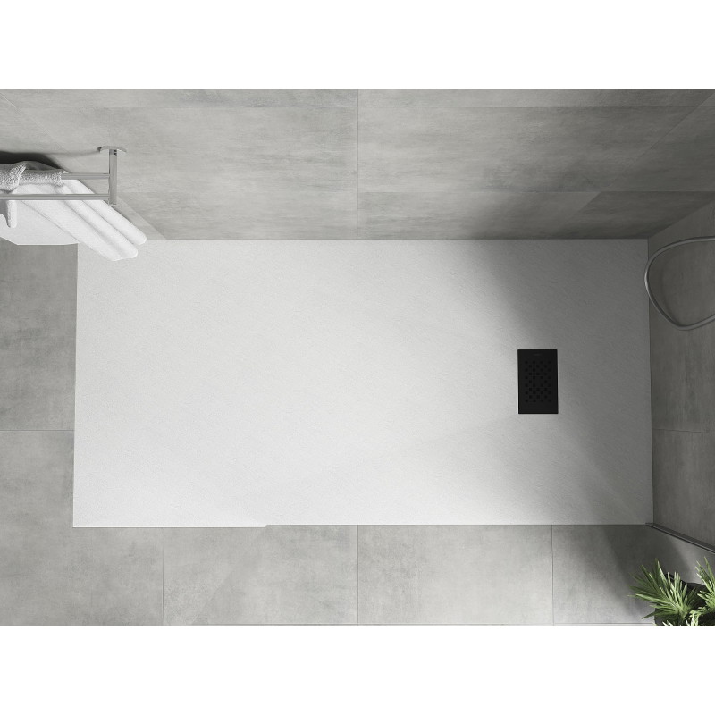 Mexen Hugo obdélníkový sprchový kout SMC 170 x 90 cm, bílý, černá maska - 42109017-B