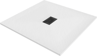 Mexen Hugo čtvercový sprchový kout SMC 100 x 100 cm, bílý, kryt černý - 42101010-B